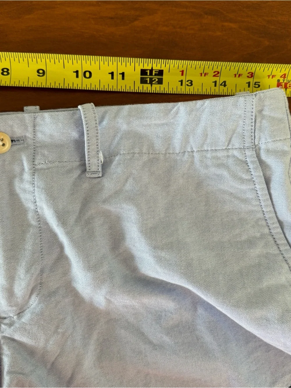 Ralph Lauren Women's Size 4 Light Blue Oxford Cloth Shorts Preppy Classic